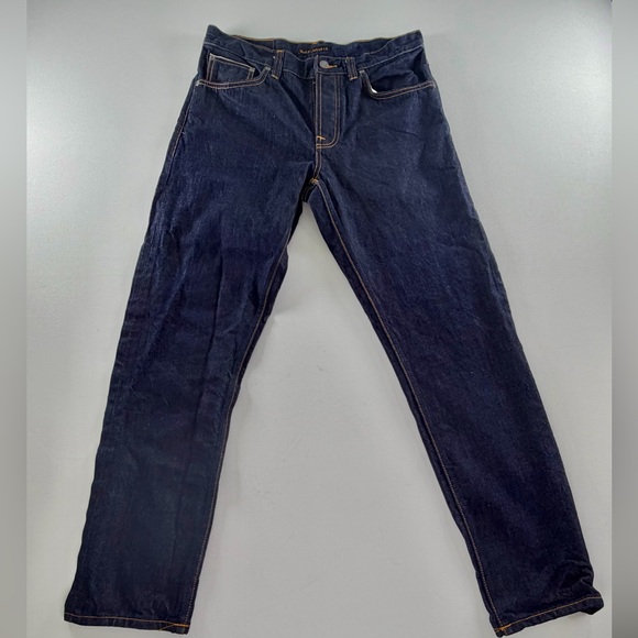 NUDIE JEANS Selvedge Denim tapered leg Rigid Steady Eddie II Denim Size 32 - Picture 14 of 16